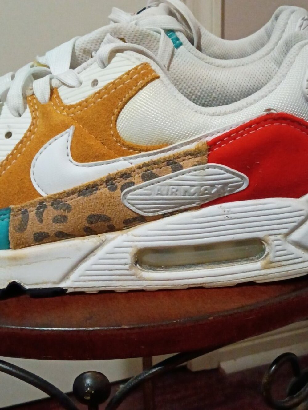 Nike Air Max 90 Animal White Safari Mix DH5075-100 | Women's Size 9 - Picture 9 of 14